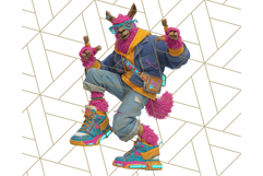 Forgotten 80s Cartoon Clipart PNG, Retro Animal Heroes Product Image 2