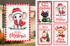 Christmas Garden Flag Bundle. Christmas Animals Garden Flag Product Image 4