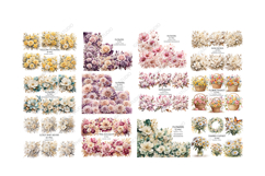 Flowers Mega Clipart Bundle, Floral Clipart, Huge Bundle Product Image 2