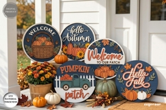 Fall Door Hanger Laser Cut Bundle | Autumn Sign | SVG Product Image 2
