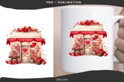 Watercolor Valentine shop png design for T-shirts Product Image 2