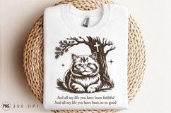 Faithful Cat Under Tree Sublimation PNG Product Image 3