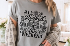 All Booked This Weekend Svg, Book Lover Svg, Book Club Svg. Product Image 3