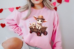 Vintage Valentines Farm Animals Clipart, Valentines Couple Product Image 2