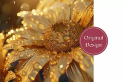 Sunflowers Tumbler Sublimation, Glitter Tumbler Wrap Design Product Image 2