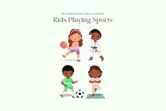 Kids Playing Sports Clipart Product Image 2