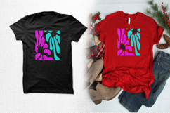 Purple and Aqua Floral Abstract Embroidery Design Product Image 2