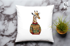 Giraffe In Sweater Clipart Sublimation PNG Product Image 3