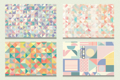 Pastel Geometric Shapes Cutting Boards sublimation Design Product Image 2