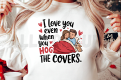 Cute Couple In Bed Funny Anniversary Or Valentines Day Gift Product Image 2