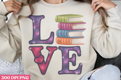 Love PNG, Book Lover Sublimation PNG Product Image 1