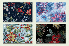 Winter Embroidery Flowers Cutting Boards sublimation Design Product Image 2