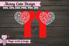 Valentine's Day Gift money cake holder svg Product Image 3