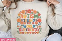 Autism_ Seeing the World PNG, Autism Sublimation PNG Product Image 1