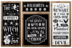Farmhouse Halloween SVG 3 designs /Halloween Porch Signs SVG Product Image 1