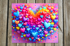 Love Hearts | 4 Skinny tumbler sublimation designs Product Image 2