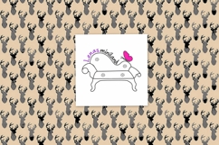 Deer wallpaper dollhouse DIY printable easy use coral colour Product Image 2