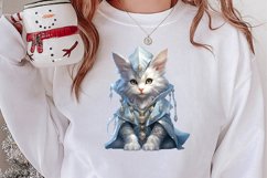 Blue Christmas Watercolor Clipart, Blue Christmas Sublimatio Product Image 2