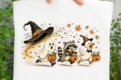 Cute Halloween Ghost Raccoon Duck Trick or Treat SVG Product Image 3