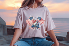 Retro Coquette USA Flag 4th of July PNG Sublimation Design Product Image 2