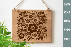 Floral Design, Flowers SVG Pattern, Cutting board SVG Product Image 2