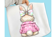 Glitter Easter Bunny Coquette PNG, Bunny Coquette Bow PNG Product Image 1