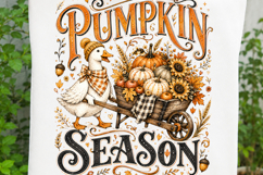 Pumpkin Season Goose Autumn Harvest Sublimatio SVG Product Image 3