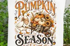 Pumpkin Season Goose Autumn Harvest Sublimatio SVG Product Image 3