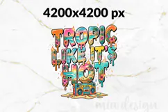 Tropic Like It's Hot PNG, Retro Summer Boombox Sublimation Product Image 2