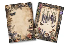 Lavender Gothic Junk Journal Pages Product Image 2