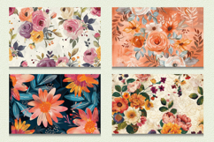 Boho Bouquet Flowers Cutting Boards sublimation Design Product Image 2