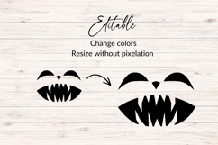 Laughing Jack O Lantern Face With Fangs SVG Product Image 2