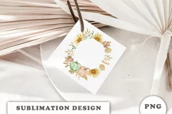 Watercolor Autumn Pumpkins frame png Product Image 2