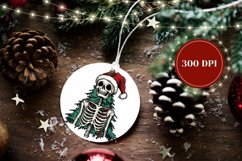 Christmas Skeleton Ornament, Merry Christmas Ornament Design Product Image 2
