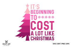 Funny Christmas SVG Bundle | Pink Christmas Quotes SVG Product Image 4