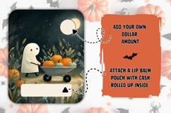 Halloween Ghost Gift Card, Halloween Pumpkins Money Card Product Image 2