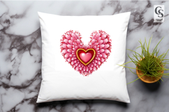 Decorative Heart Shape Wreath Clipart Sublimation PNG Product Image 2