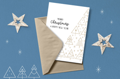 Elegant Christmas Cards Minimal Gold Line Design Product Image 3