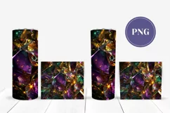Crystals Tumbler Sublimation, Gemstones Tumbler Template Product Image 2