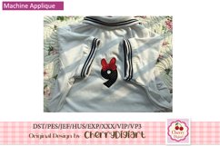 Girl bow Numbers machine embroidery bundle 1592B Product Image 3