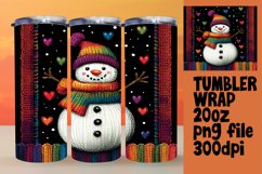 Stylish 20oz Tumbler Design , Snowman Product Image 1
