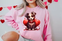 Cute Valentine Dog Clipart, Valentines Day Dog Clipart Product Image 2