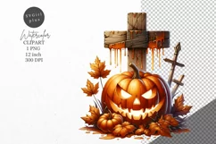 Halloween clipart, Pumpkin clipart, Autumn clipart Product Image 1