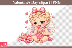 Valentines day clipart Sad Cupid Clipart Funny sublimation Product Image 1