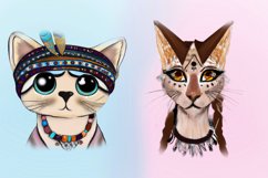 25 Boho Cats Png Clipart Product Image 2