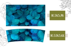 Blue Hydrangea Tumbler Design, Floral 40 Oz Tumbler Wrap Product Image 2