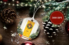 Christmas Door Ornament, Watercolor Christmas Design Product Image 2