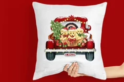 Christmas labrador dogs in a truck, Christmas labrador Product Image 2