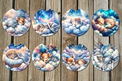 Sleeping baby | nursery Sublimation Car coaster &amp; key chain Product Image 2