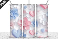Valentines Love Skinny Tumbler PNG Wrap| Valentines Tumbler Product Image 3